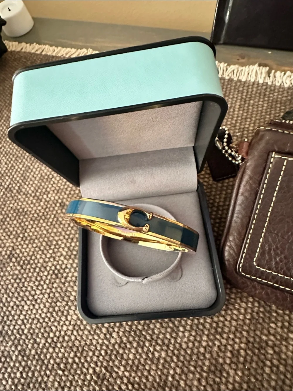 Coach hinged bracelet and Vintage wristlet EUC
